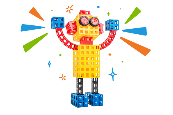 robot made of Kid Spark blocks
