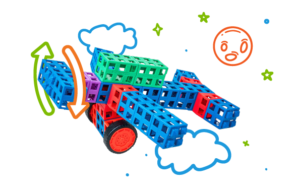 airplane made of Kid Spark blocks