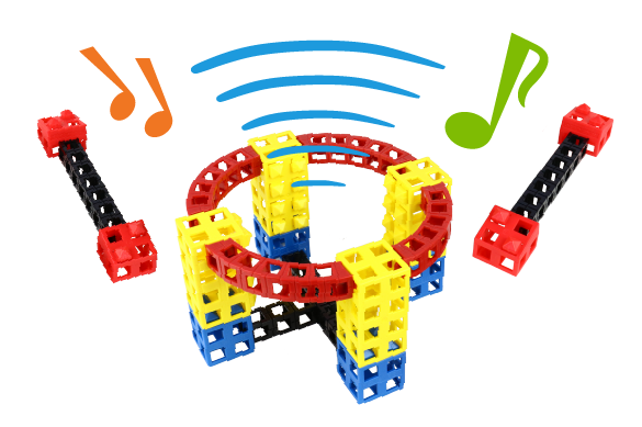 drums made of Kid Spark blocks