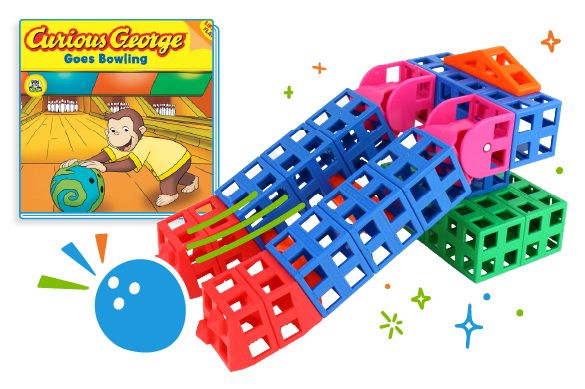 bowling ramp made of Kid Spark blocks