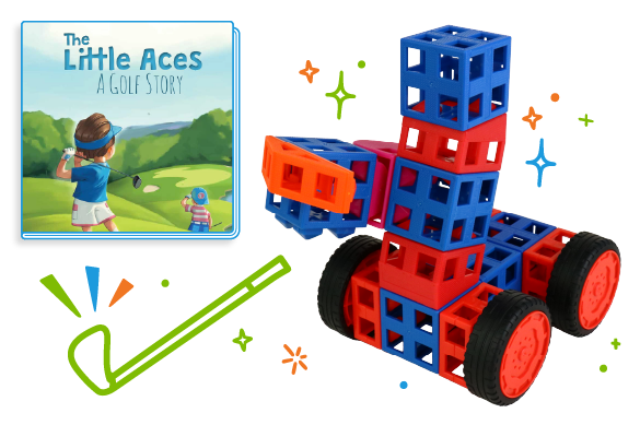 adaptive golf chair made of Kid Spark blocks