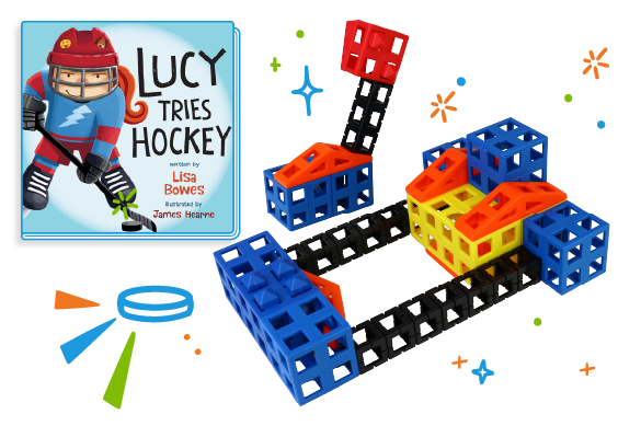 adaptive hockey sled made of Kid Spark blocks