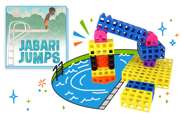 pool lift made from Kid Spark blocks