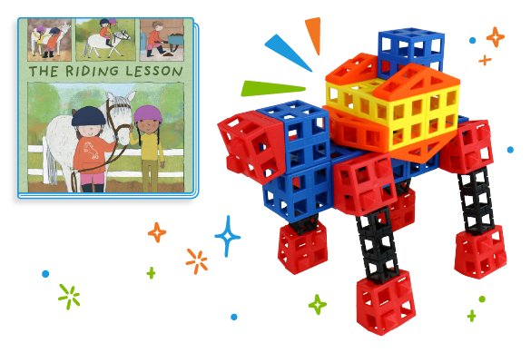 adaptive saddle made of Kid Spark blocks