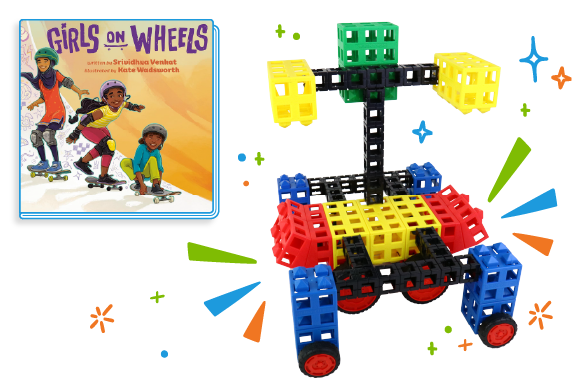 adaptive skateboard made of Kid Spark blocks