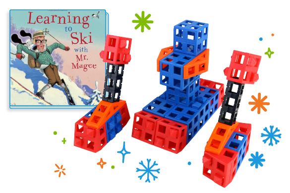 adaptive ski made of Kid Spark blocks