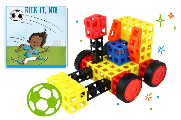 adaptive soccer chair made of Kid Spark blocks