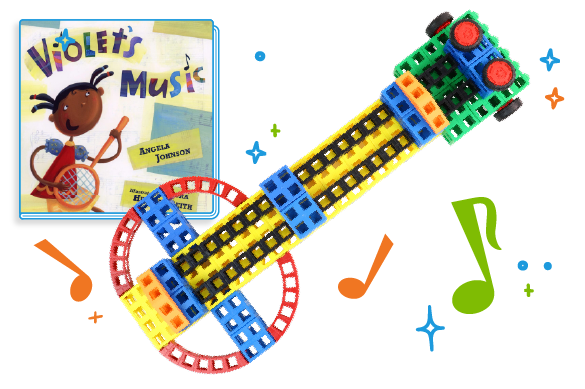 guitar made of Kid Spark blocks