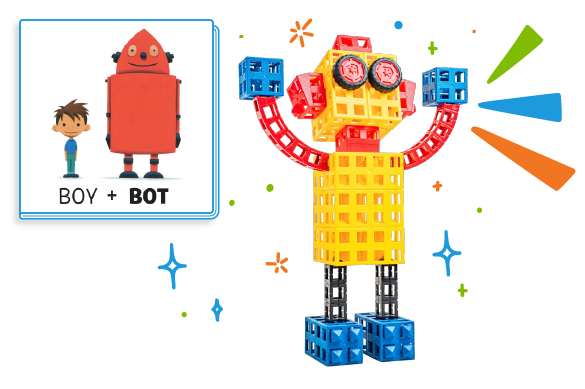 robot made of Kid Spark blocks