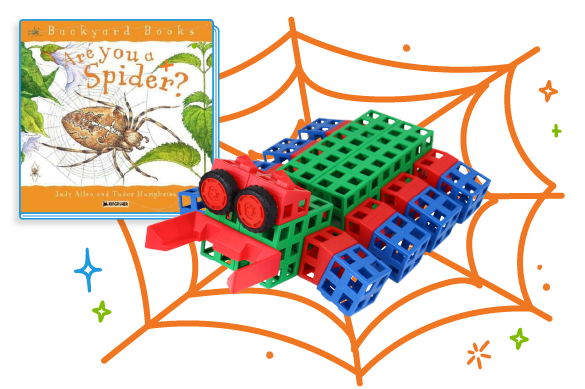 spider made of Kid Spark blocks