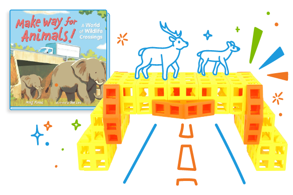 wildlife crossing made of Kid Spark blocks