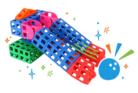 bowling ramp made of Kid Spark blocks