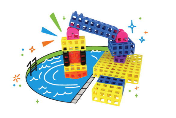 pool lift made from Kid Spark blocks