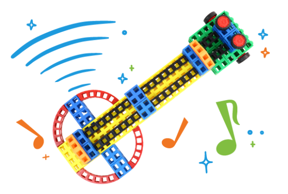 guitar made of Kid Spark blocks